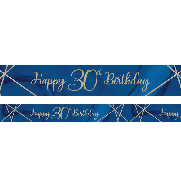 Striscione di compleanno 30 anni blu navy e oro