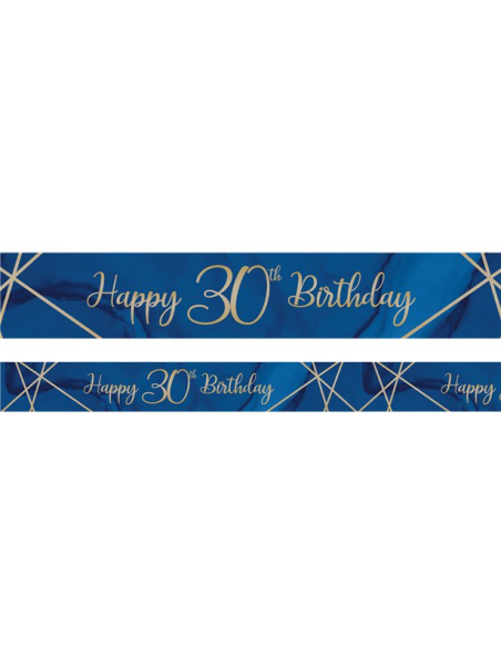 Geburtstagsbanner 30 Jahre Marineblau und Gold – Geburtstagsdekoration für Erwachsene | BelleFete.ch