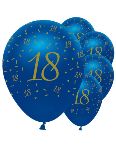 Partyballons „18 Jahre“ Marineblau und Gold – Geburtstagsdekoration | BelleFete.ch