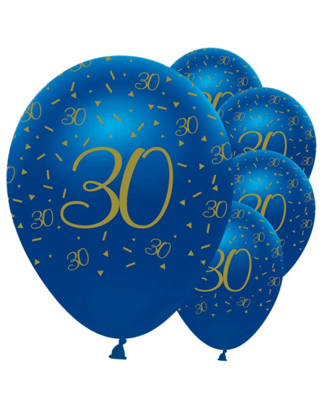 Partyballons 30 Jahre Marineblau und Gold - Geburtstagsdekoration für Erwachsene | BelleFete.ch