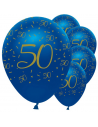 ballons latex 50 ans bleu marine