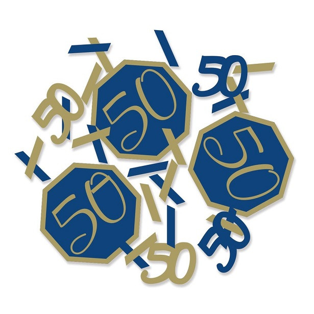 confettis 50 ans anniversaire bleu marine en suisse