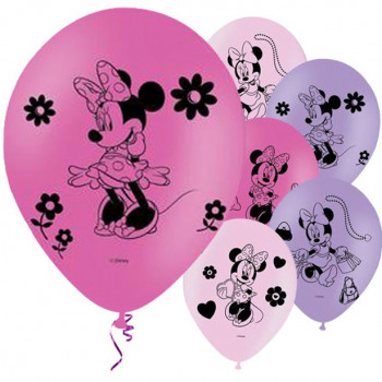 Ballon Minnie Mouse en forme de Cœur Géant de Couleur Rose