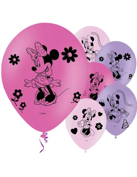 Palloncini da festa Minnie Mouse – decorazione compleanno bambino sul tema Minnie Mouse - Negozio Svizzera BelleFete.ch