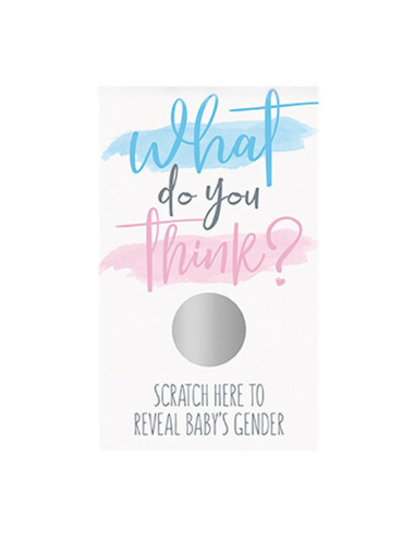 Jeu de cartes à gratter Baby Shower Révélation - Gender Reveal - Bellefete.ch