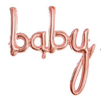 Palloncino da festa in alluminio Rose Gold "Baby" - Articoli da festa - Bellefete.ch