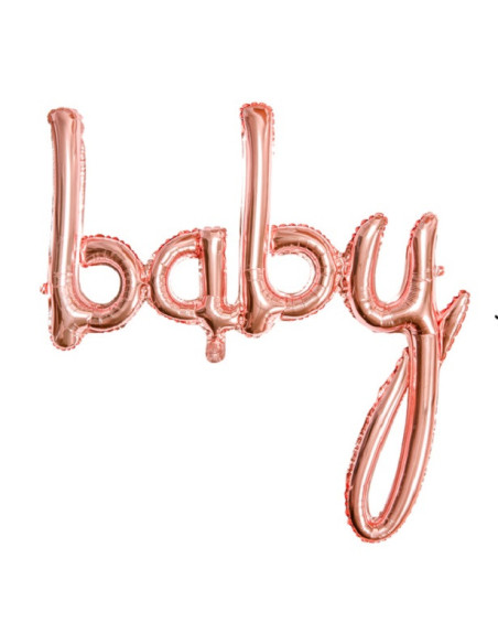 Partyballon aus Aluminium Rose Gold "Baby" - Partyartikel - Bellefete.ch