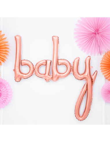 BALLON LETTRES BABY ROSE GOLD