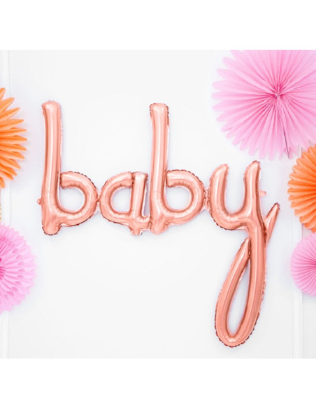 BALLON LETTRES BABY ROSE GOLD