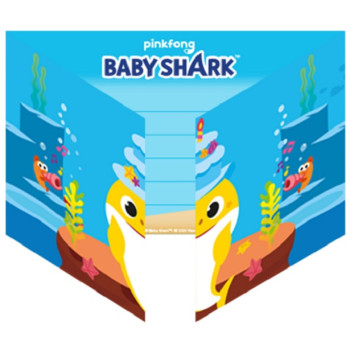 8 Biglietti d'invito di compleanno Baby Shark – Decorazione e Organizzazione Festa - Bellefete.ch