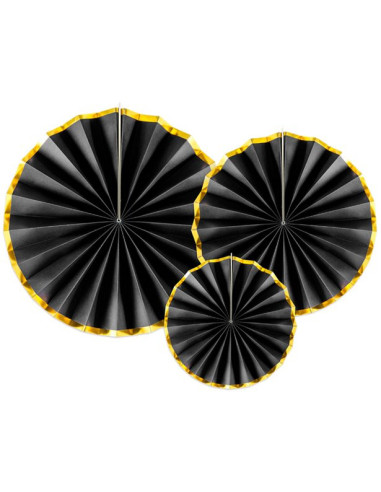 Decorazioni di ventagli in Nero - Decorazione Compleanno Adulti e Bambini - Bellefete.ch