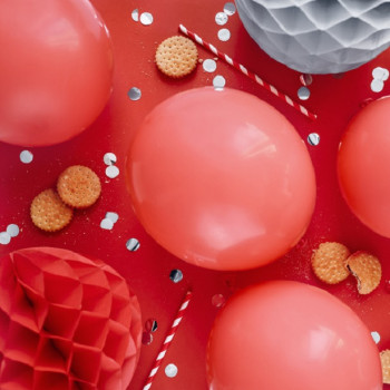 Palloncini Eco Rosso pastello - Palloncini Biodegradabili per Feste - Svizzera 2