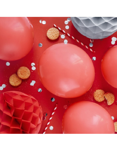 Ballons Eco Rouge pastel - Ballons Biodégradables pour Fête