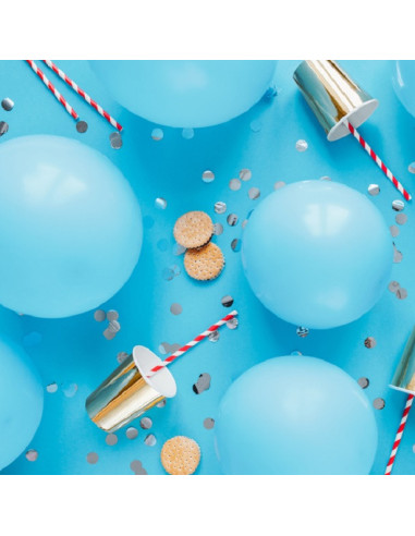 Pastell-Hellblaue Öko-Luftballons – Biologisch abbaubare Partyballons