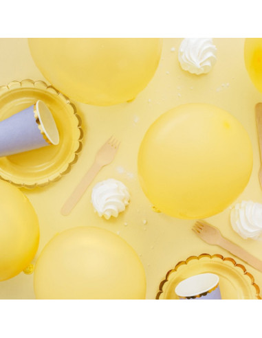 Pastellgelbe Öko-Luftballons – Biologisch abbaubare Partyballons