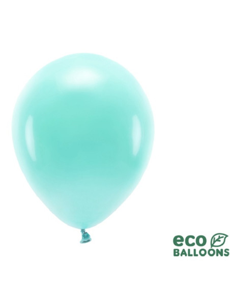 Pastellfarbene Öko-Luftballons mit Mintgrün - Biologisch abbaubare Ballons für Partys - Bellefete.ch
