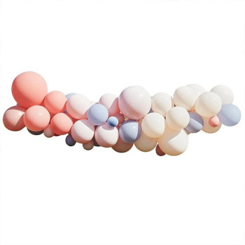 Ballonbogen Bohème - Nude, Blush, Blau - 60 Luftballons - Party Dekoration - Bellefete.ch 2