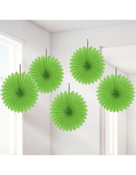 Éventails de fête en papier - Vert Lime - Articles de fête - Bellefete.ch