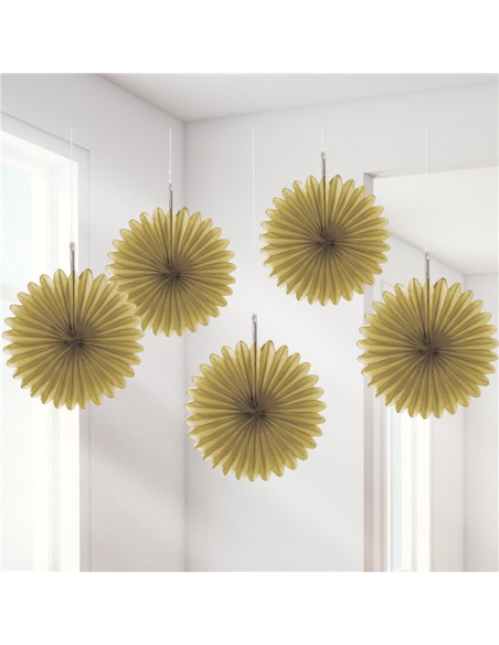 Ventagli da festa in carta - Dorato - Articoli per feste - Bellefete.ch