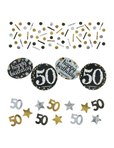 Konfetti zum 50. Geburtstag - Partydekoration | BelleFete.ch Konfetti zum 50. Geburtstag - Partydekoration | BelleFete.ch