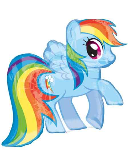 Ballon My Little Pony “Rainbow Dash” pour anniversaire enfant, décoration colorée et festive