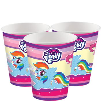 Gobelets d’anniversaire My Little Pony pour enfants, motifs colorés et licorne 2