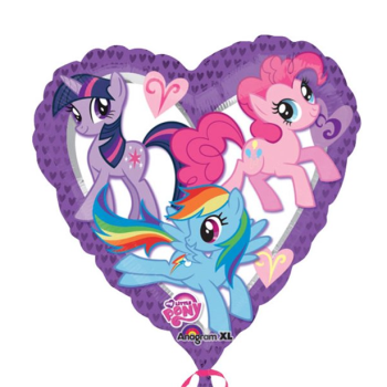 Palloncino a forma di cuore My Little Pony per compleanno bambino, decorazione colorata e festosa