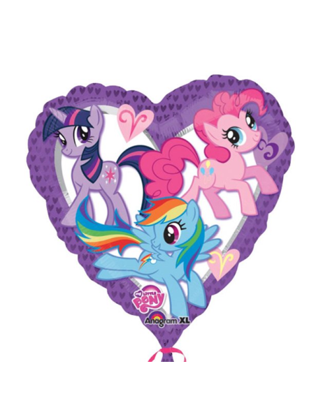 My Little Pony Herzförmiger Ballon für Babygeburtstag, bunte und festliche Dekoration