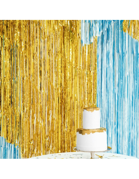 Partyvorhang Gold - Dekoration Hochzeit, Geburtstag & Babyparty - Bellefete.ch