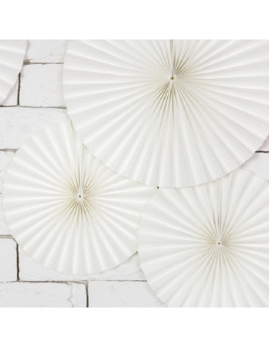 Décorations d'éventails en Blanc - Déco de fête