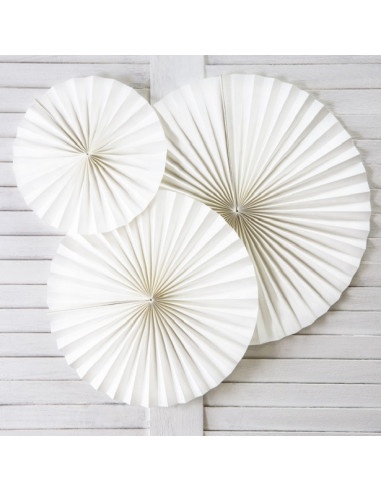 Décorations d'éventails en Blanc - Articles de fête - Bellefete.ch
