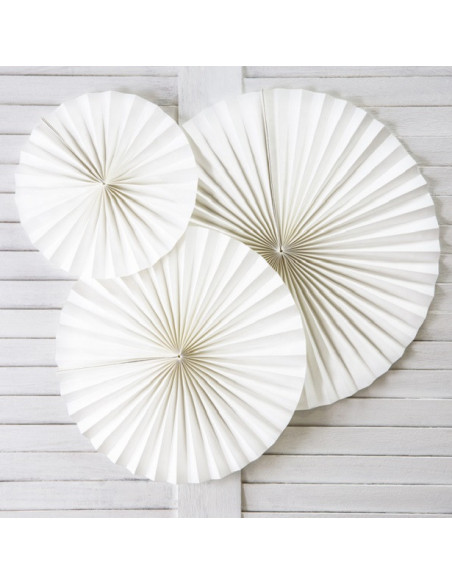 Décorations d'éventails en Blanc - Articles de fête - Bellefete.ch