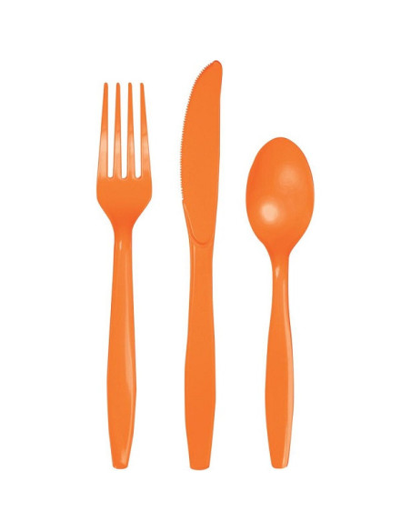 24 Posate in plastica Arancione - Stoviglie usa e getta - Decorazione della tavola - Bellefete.ch - Svizzera 24 Posate in plastica Arancione - Stoviglie usa e getta - Decorazione della tavola - Bellefete.ch - Svizzera