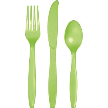 Kunststoffbesteck Lime Green - Bellefete.ch - Schweiz - Einweggeschirr - Tischdekoration - Besteck 8 Personen