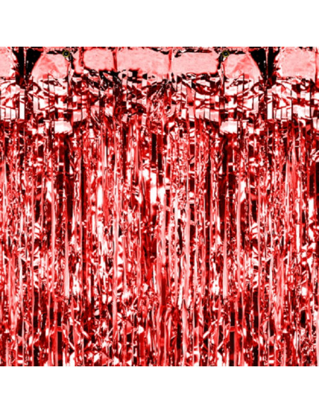 Tenda per feste con frange rosse - Decorazioni per matrimoni, compleanni e baby shower