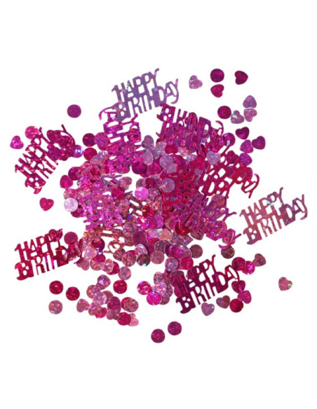 Confettis de fête rose Happy Birthday - Décoration d'anniversaire - Bellefete.ch Confettis de fête rose Happy Birthday - Décoration d'anniversaire - Bellefete.ch