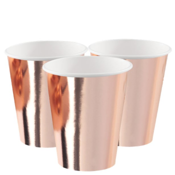 Bicchieri da festa in carta Rose Gold - Decorazione della tavola - Bellefete.ch