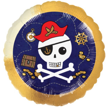 Palloncino mylar da festa Pirata per compleanno bambino, decorazione colorata e festosa