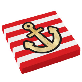 Serviettes de fête Pirate pour anniversaire enfant, motifs colorés et thème pirate