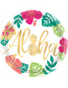 Assiettes fête tropical aloha