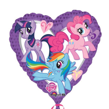 Palloncino a forma di cuore My Little Pony per compleanno bambino, decorazione colorata e festosa 2