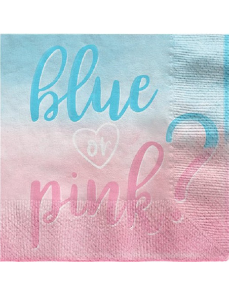 Serviettes de fête Baby Shower "Boy or Girl" - Déco pour Baby Shower - Bellefete.ch - Suisse