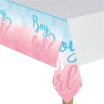 Tovaglia da festa in carta Baby Shower Ragazza o Ragazzo? - Gender Reveal - Bellefete.ch