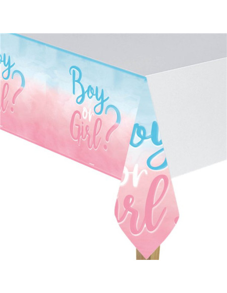 Tovaglia da festa in carta Baby Shower Ragazza o Ragazzo? - Gender Reveal - Bellefete.ch