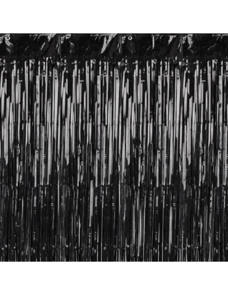 Schwarzer Partyvorhang mit Fransen – Dekorationen für Hochzeiten, Geburtstage und Babypartys
