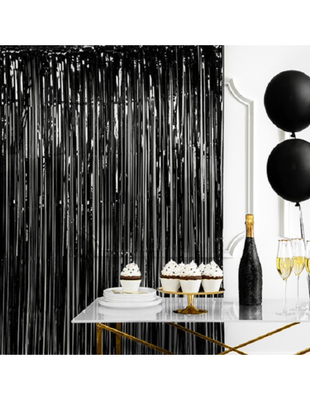 Rideau de fête Noir - Décoration Mariage, Anniversaire & Baby Shower - Bellefete.ch