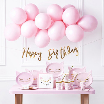Box di compleanno Gatto Rosa per bambini, accessori e decorazioni a tema gatto rosa