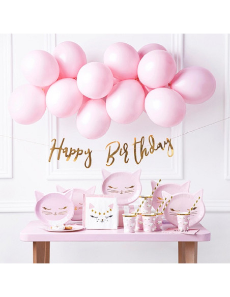 Box di compleanno Gatto Rosa per bambini, accessori e decorazioni a tema gatto rosa