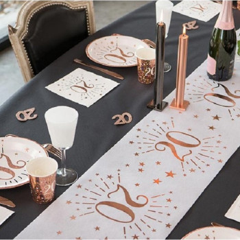 Tischläufer 40 Jahre Roségold – Geburtstagsdekoration für Erwachsene | BelleFete.ch 2