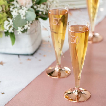 Flute da champagne in oro rosa da 50 anni 2